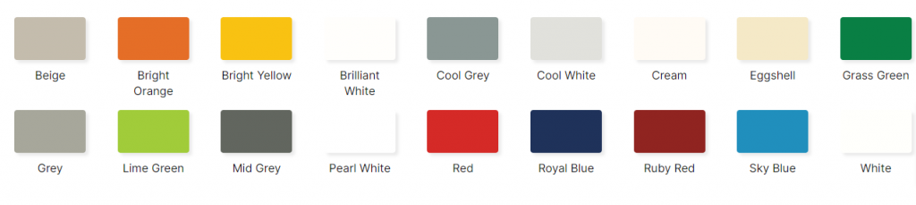 Colour Options - Aluminium Facade Systems